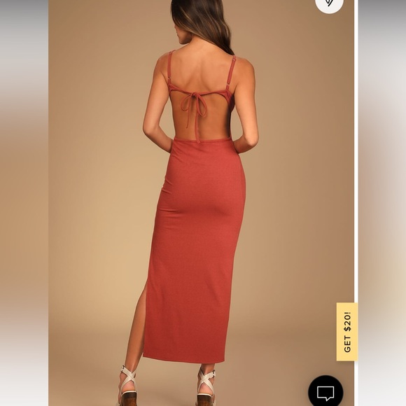Lulus backless midi dress - Picture 2 of 5